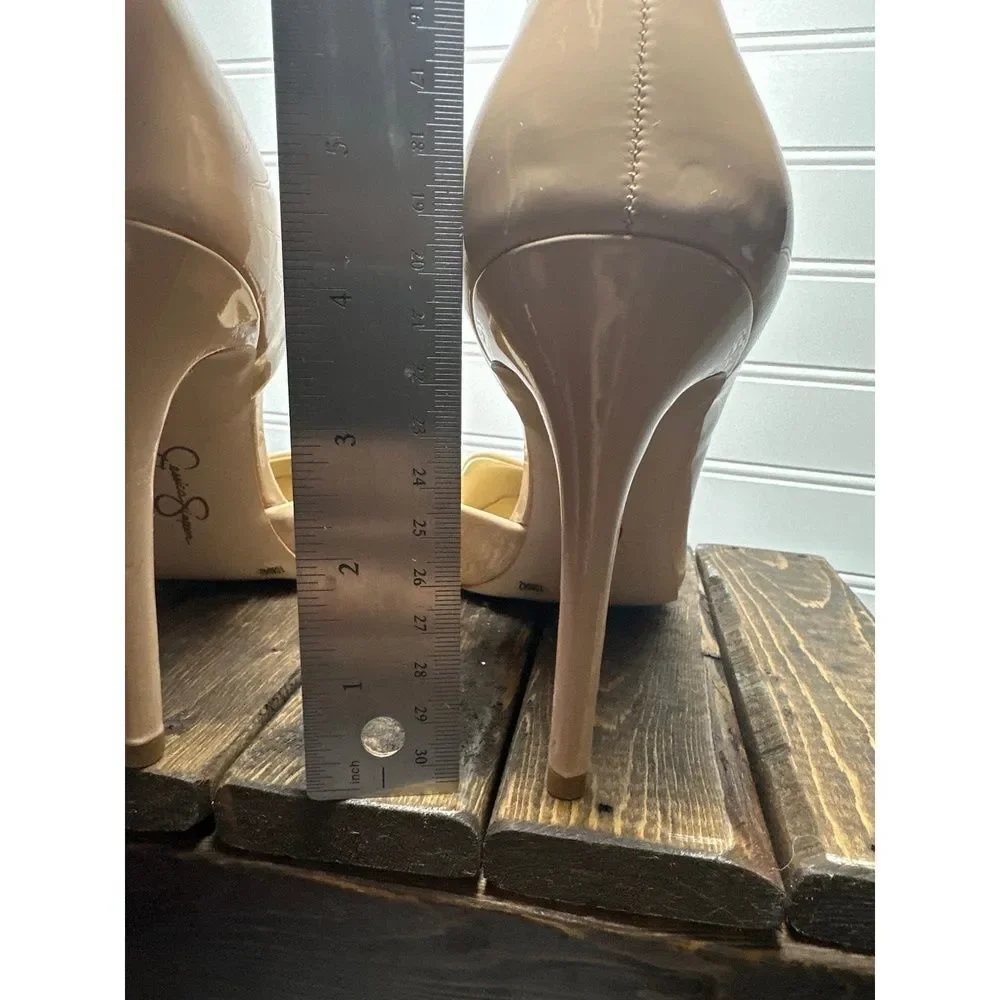 Jessica Simpson Stiletto Pump 10 Heels Minimalist Wedding Classic Nude Tan Paryn